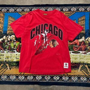 Vintage Chicago Blackhawk’s tshirt size large nutmeg mills AOP Breakthrough 90's